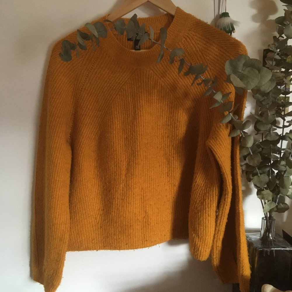 Yellow/orange Sweater topshop